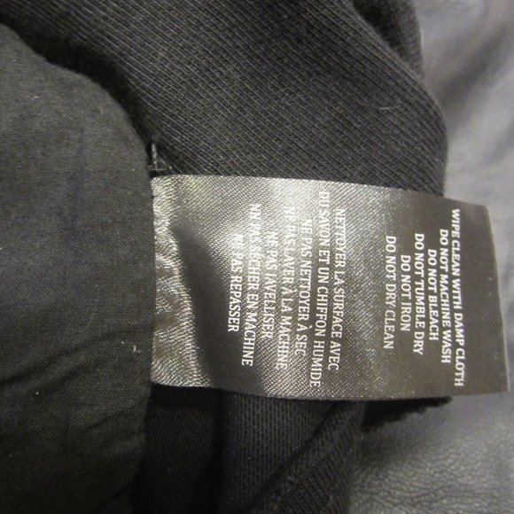 BLANK NYC JACKET/SWEATER BLACK FAUX LEATHER/KNIT SHELL - Picture 9 of 9